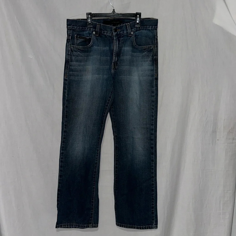 mens dark wash Calvin Klein straight jeans size 33